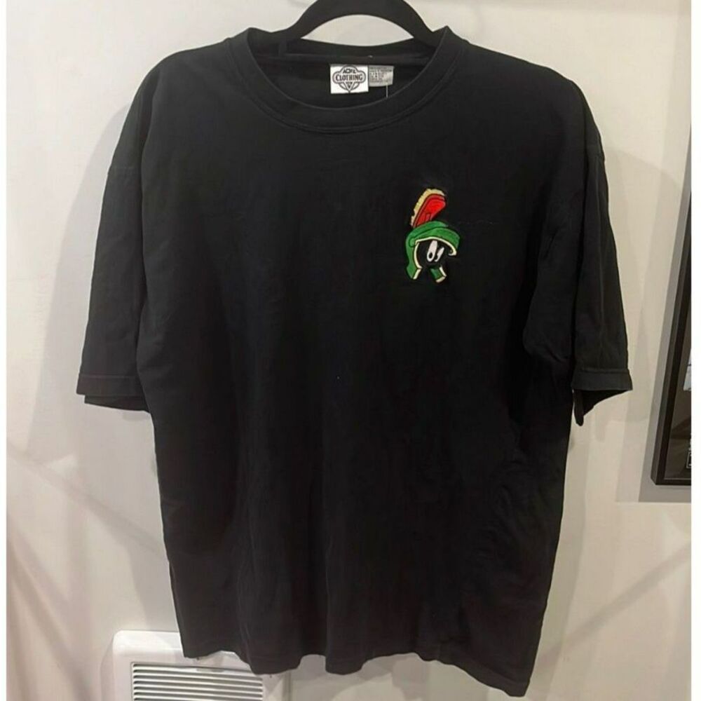 Vintage 90s Acme Clothing Marvin The Martian Embroidered Tee Large
